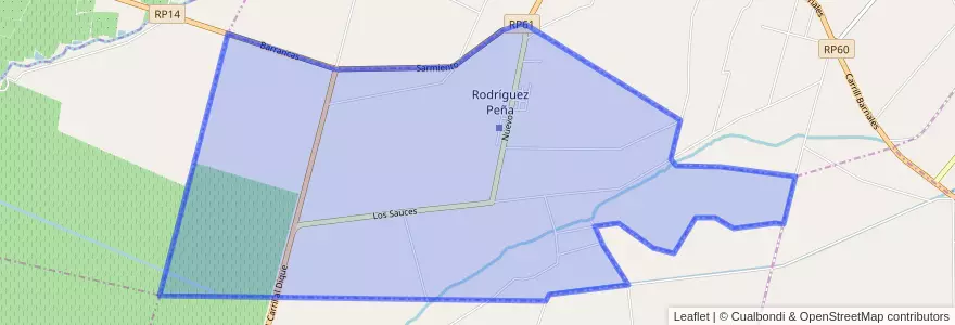 Mapa de ubicacion de Distrito Rodríguez Peña.