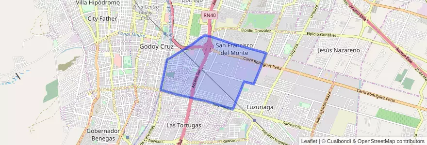 Mapa de ubicacion de Distrito San Francisco del Monte.