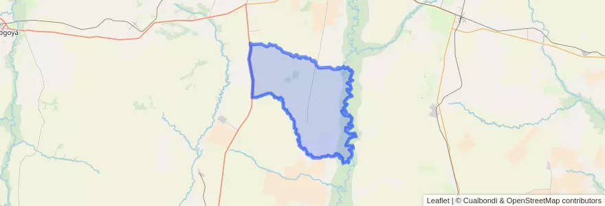 Mapa de ubicacion de Distrito Sauce al Norte.
