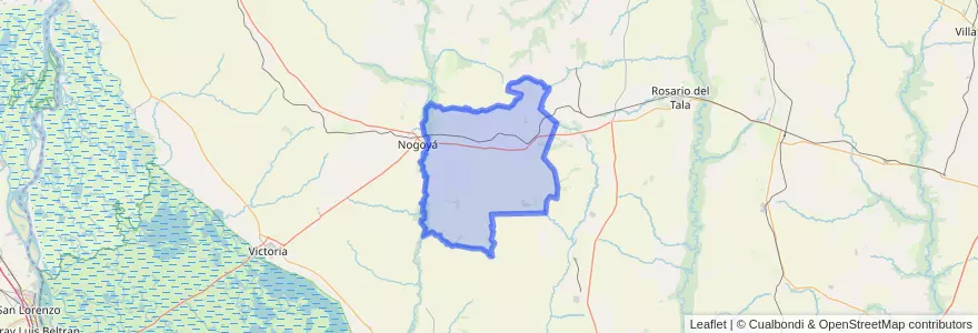 Mapa de ubicacion de Distrito Sauce.
