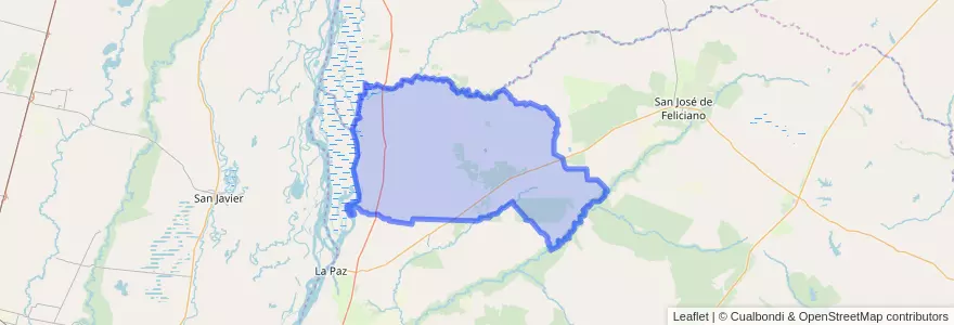 Mapa de ubicacion de Distrito Tacuaras.