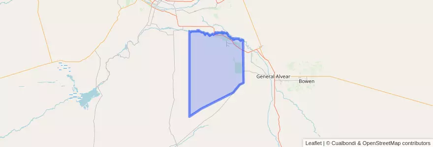 Mapa de ubicacion de Distrito Villa Atuel.
