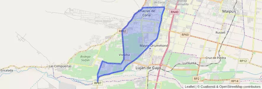 Mapa de ubicacion de Distrito Vistabla.
