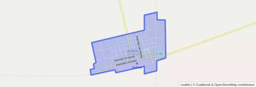Mapa de ubicacion de Doblas.