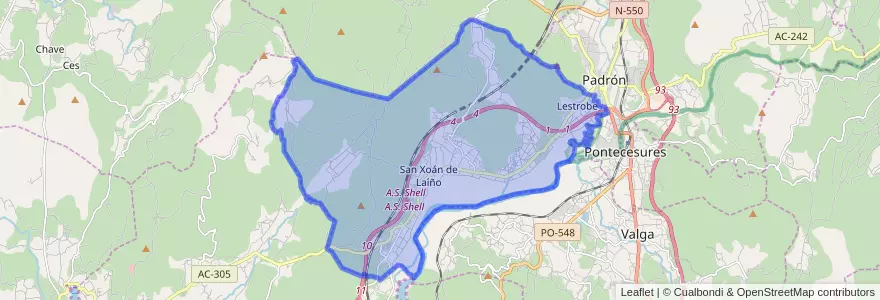 Mapa de ubicacion de Dodro.