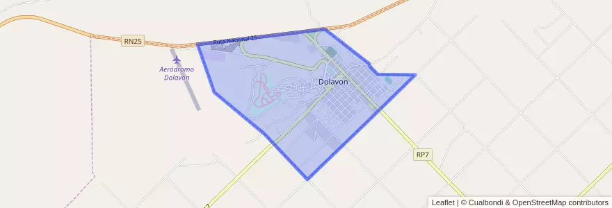 Mapa de ubicacion de Dolavon.