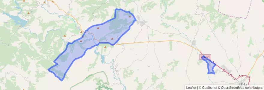 Mapa de ubicacion de Domeño.