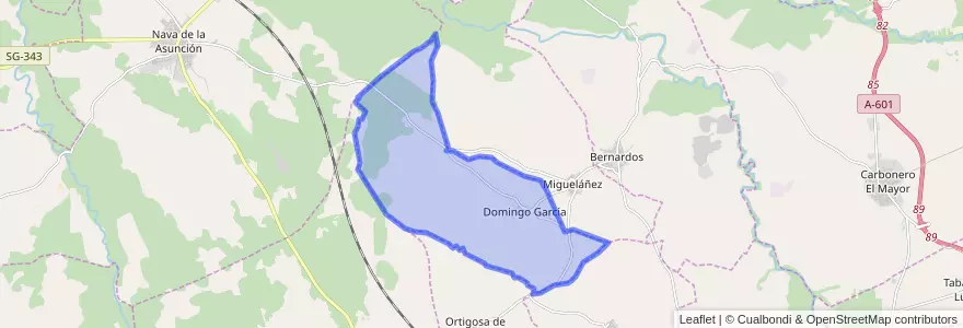 Mapa de ubicacion de Domingo García.