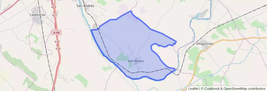 Mapa de ubicacion de Don Álvaro.
