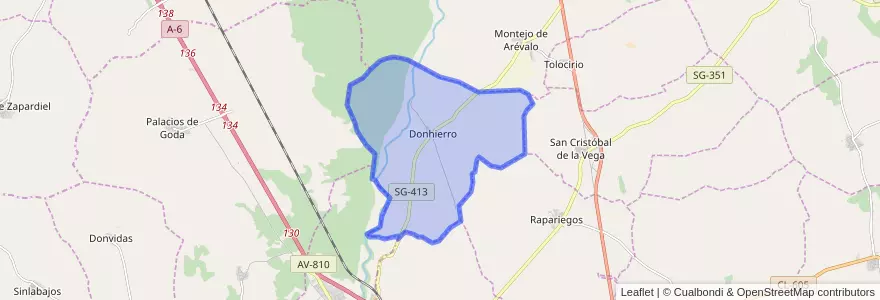 Mapa de ubicacion de Donhierro.