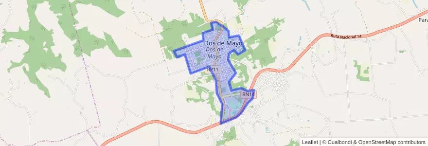 Mapa de ubicacion de Dos de Mayo.