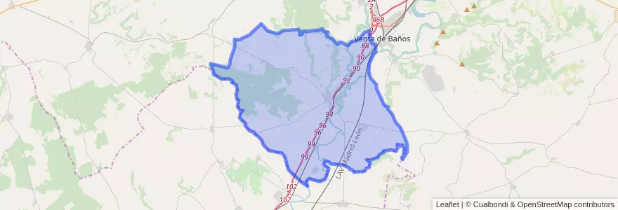 Mapa de ubicacion de Dueñas.