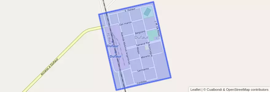Mapa de ubicacion de Dufaur.