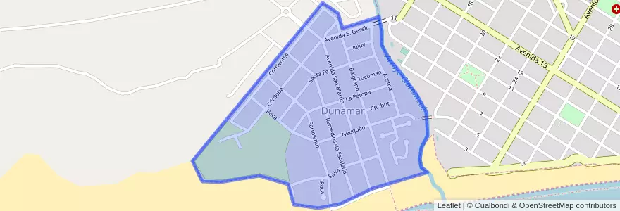 Mapa de ubicacion de Dunamar.