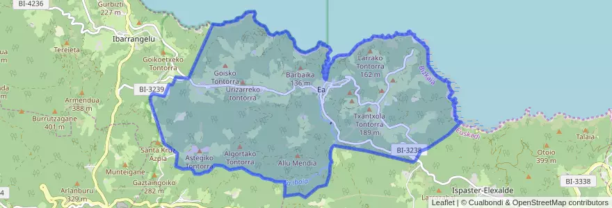 Mapa de ubicacion de Ea.
