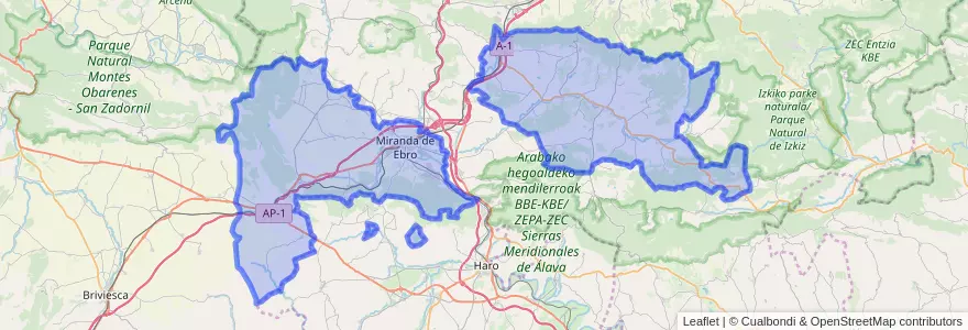 Mapa de ubicacion de Ebro.