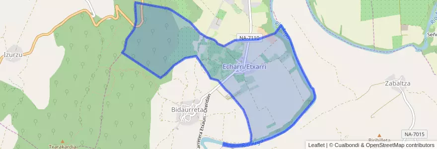 Mapa de ubicacion de Echarri/Etxarri.