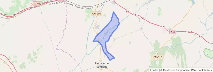 Mapa de ubicacion de El Acebrón.
