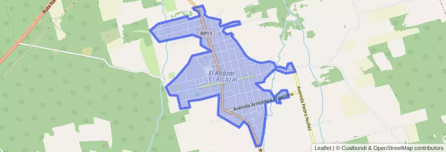Mapa de ubicacion de El Alcázar.