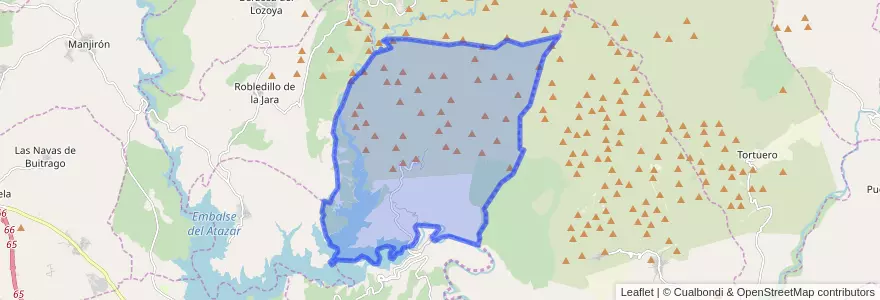 Mapa de ubicacion de El Atazar.