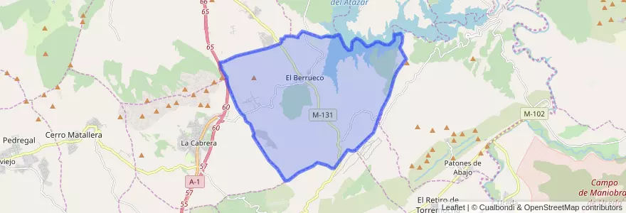 Mapa de ubicacion de El Berrueco.