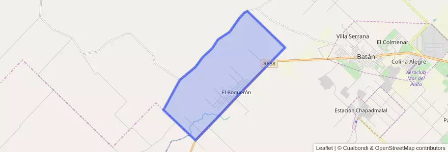 Mapa de ubicacion de El Boquerón.
