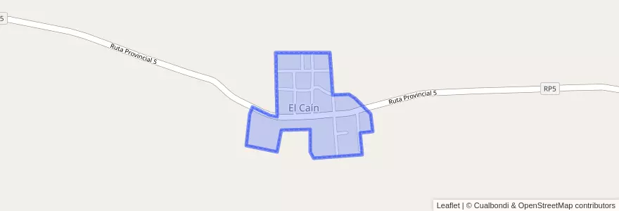 Mapa de ubicacion de El Caín.