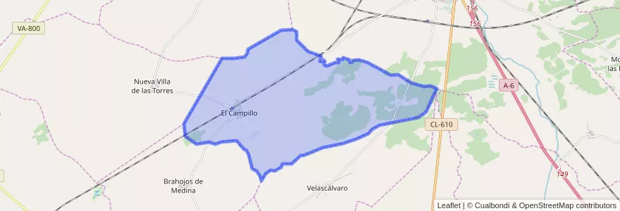 Mapa de ubicacion de El Campillo.