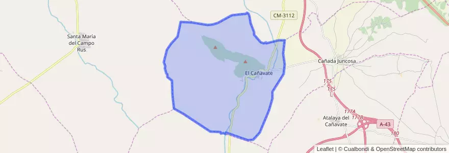 Mapa de ubicacion de El Cañavate.