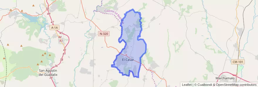 Mapa de ubicacion de El Casar.