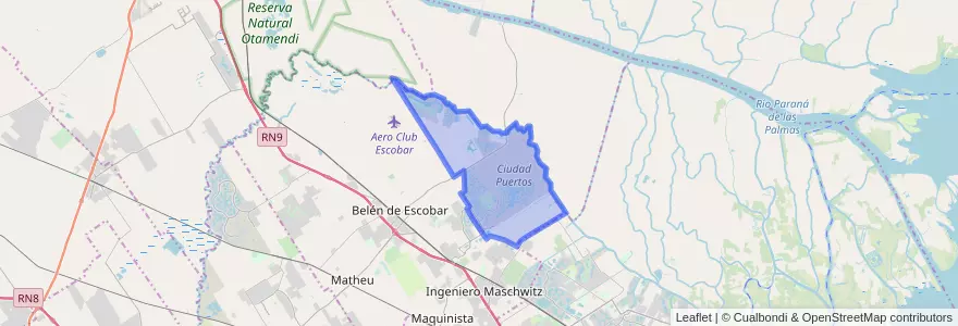 Mapa de ubicacion de El Cazador.