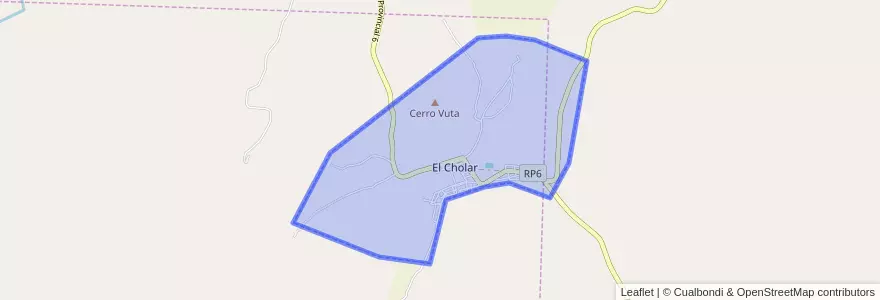 Mapa de ubicacion de El Cholar.