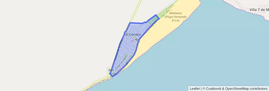Mapa de ubicacion de El Condor.