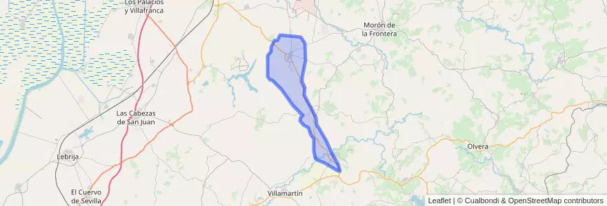 Mapa de ubicacion de El Coronil.