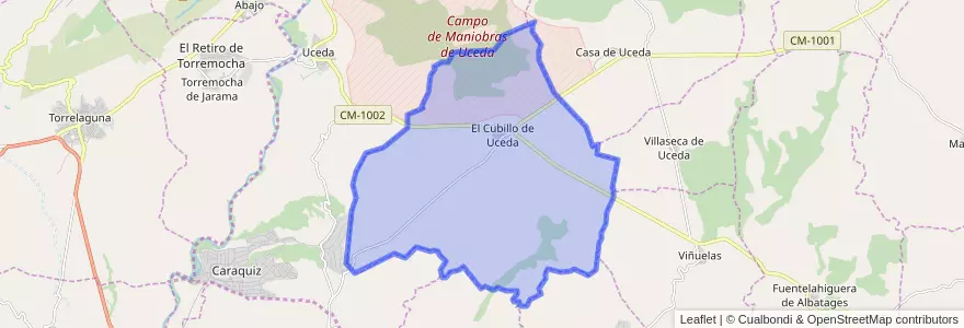 Mapa de ubicacion de El Cubillo de Uceda.