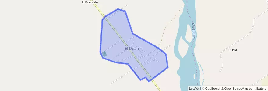 Mapa de ubicacion de El Deán.