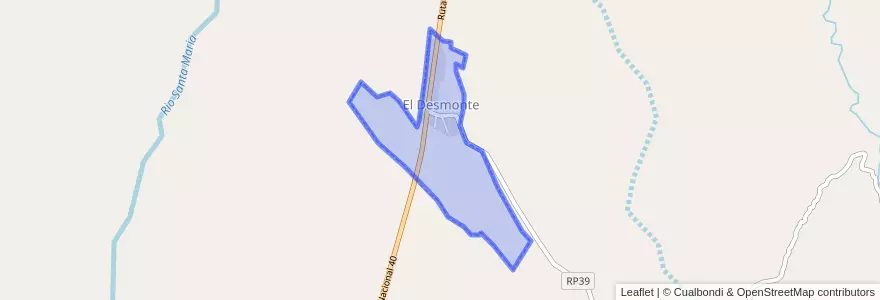 Mapa de ubicacion de El Desmonte.