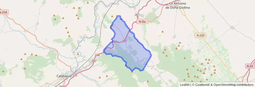 Mapa de ubicacion de El Frasno.