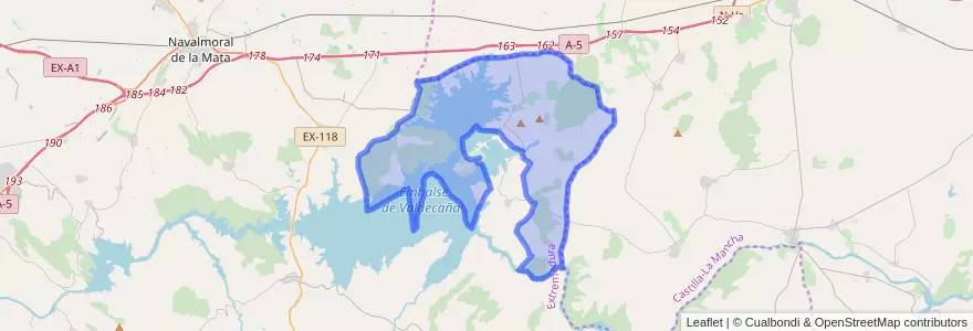 Mapa de ubicacion de El Gordo.
