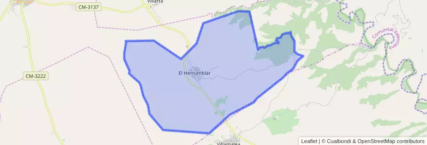 Mapa de ubicacion de El Herrumblar.
