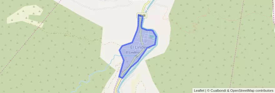 Mapa de ubicacion de El Lindero.