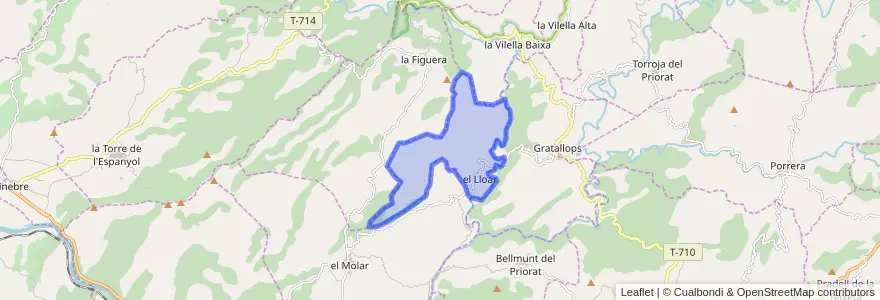 Mapa de ubicacion de el Lloar.