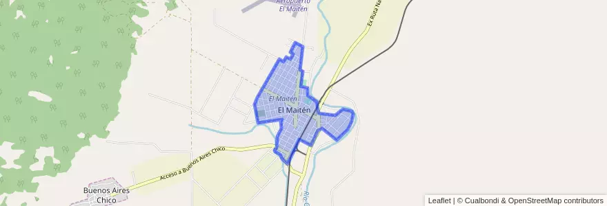 Mapa de ubicacion de El Maitén.