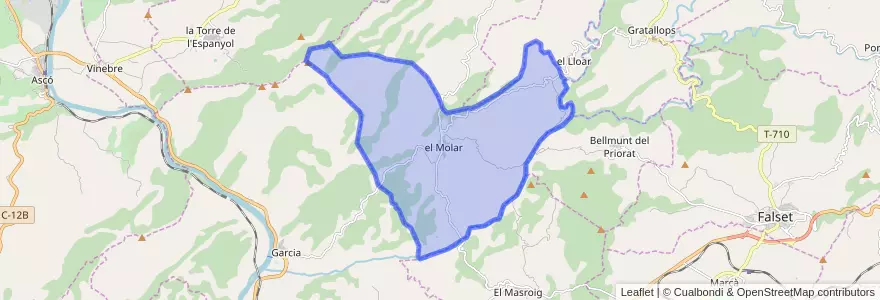 Mapa de ubicacion de el Molar.