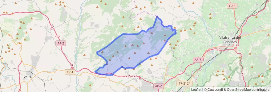 Mapa de ubicacion de el Montmell.