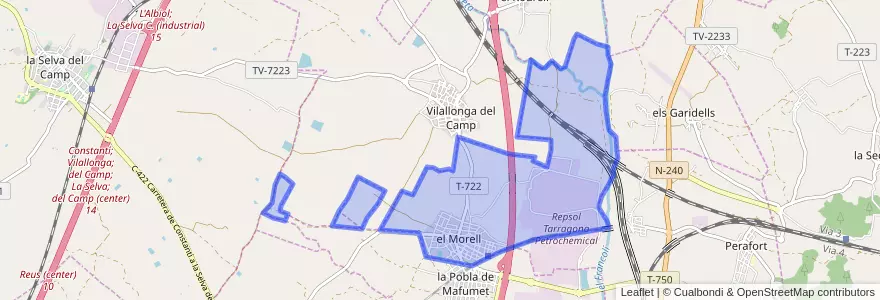 Mapa de ubicacion de el Morell.
