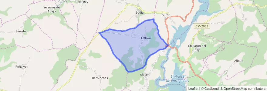 Mapa de ubicacion de El Olivar.
