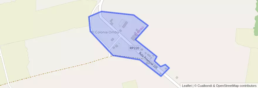 Mapa de ubicacion de El Ombú.