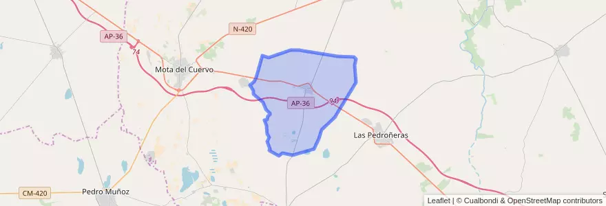 Mapa de ubicacion de El Pedernoso.