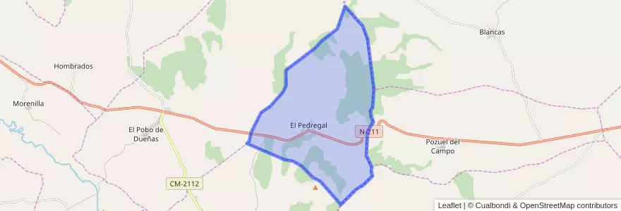 Mapa de ubicacion de El Pedregal.